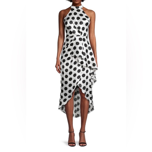 Lipsy Dresses & Skirts - BNWT - LIPSY Polka Dot Halter High-Low Midi Dress